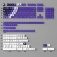 Purple Lilac 94+114 PBT Dye-subbed PC Crystal Semitransparent Backlit Cool Keycaps Set Screen Printing for Cherry MX Keyboard